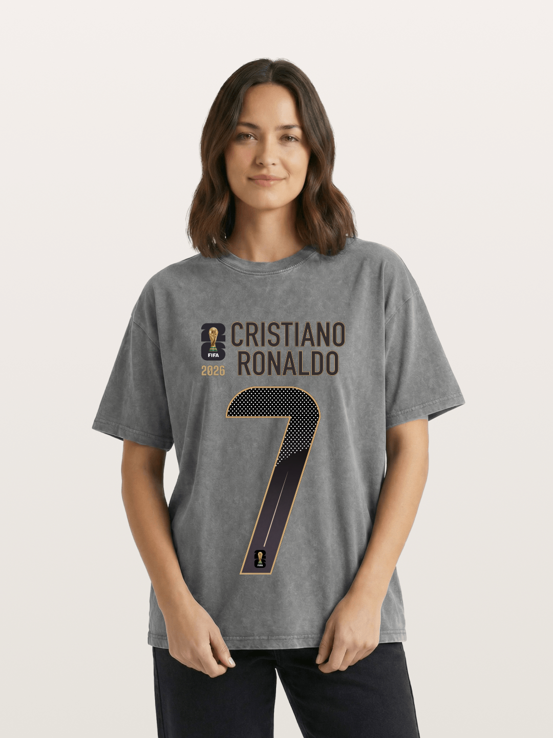 Portugal 7 Ronaldo 2026 WC Washed T-shirt