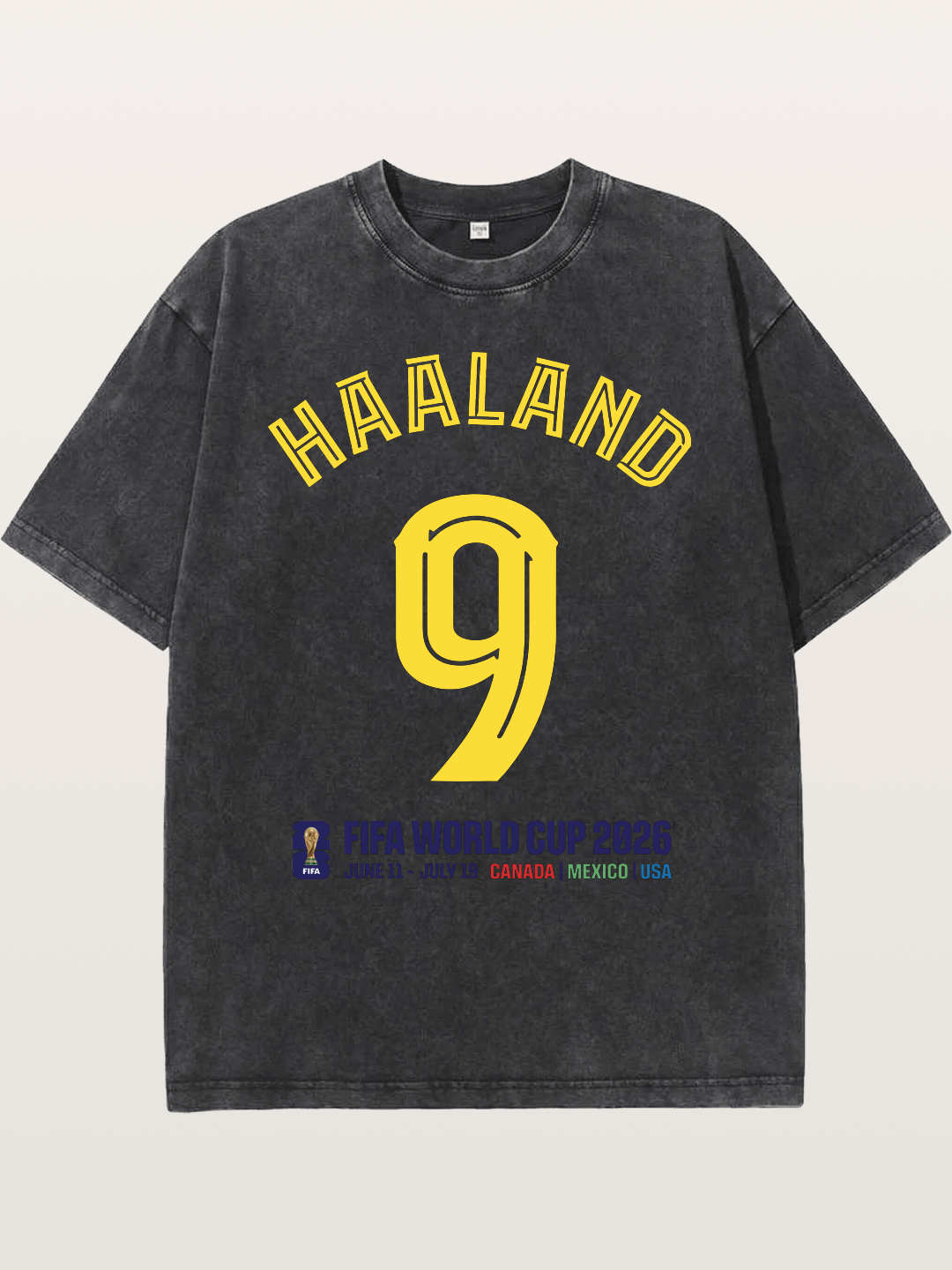 Haaland 9 World Cup 2026 Washed T-shirt