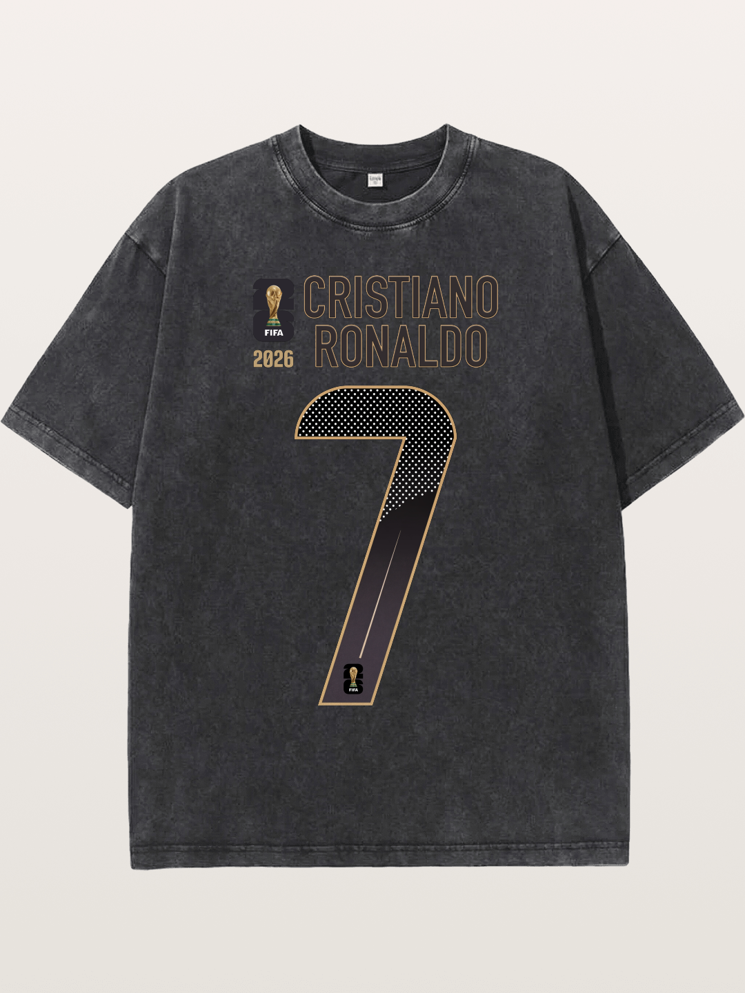 Portugal 7 Ronaldo 2026 WC Washed T-shirt