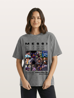 Messi Greatest of All Time Montage Washed T-shirt