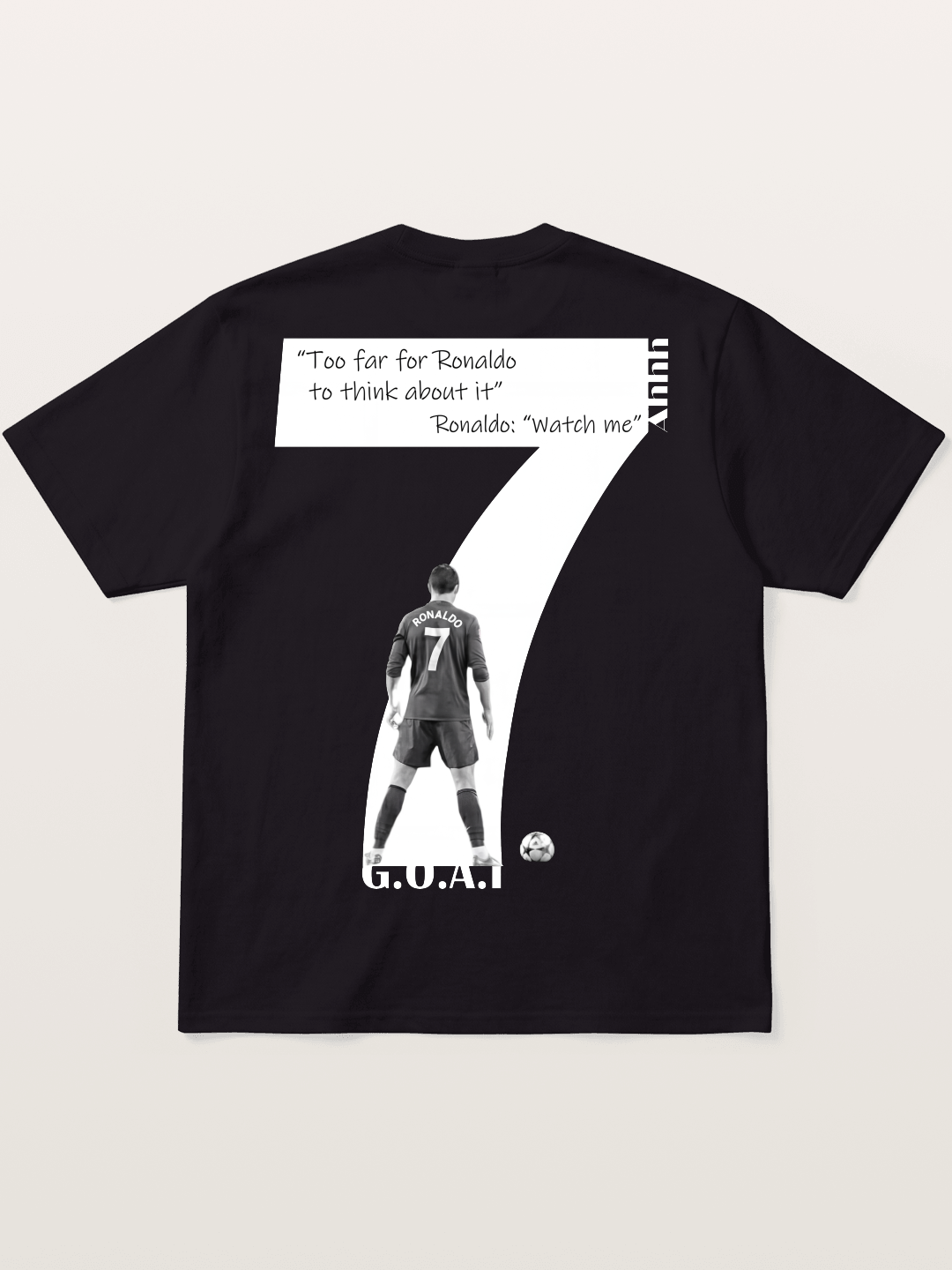 Ronaldo #7 Watch Me Quote Cotton T-shirt
