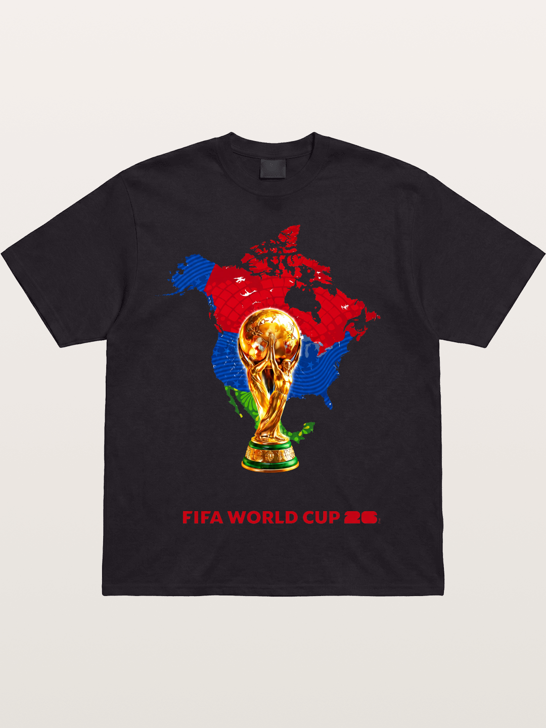 World Cup Trophy & Americas Map Cotton T-shirt