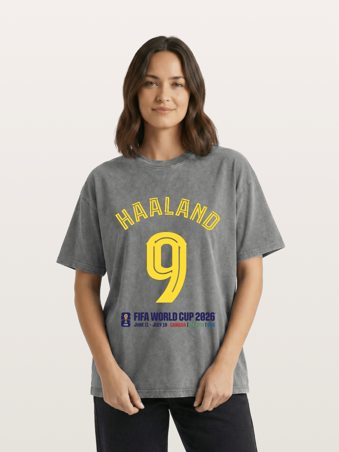 Haaland 9 World Cup 2026 Washed T-shirt