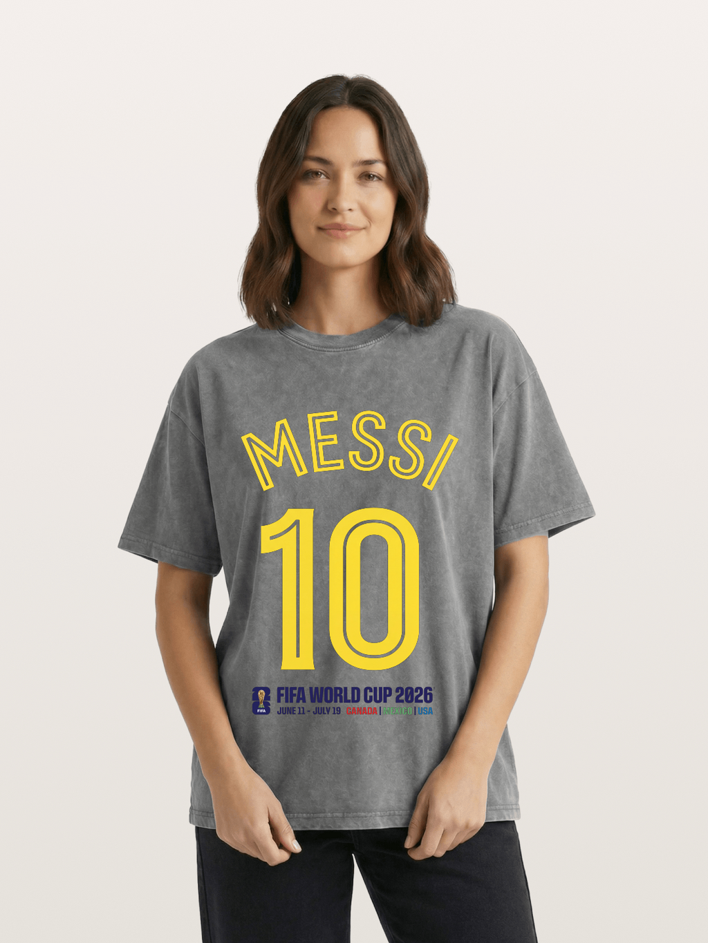 Messi 10 World Cup 2026 Washed T-shirt