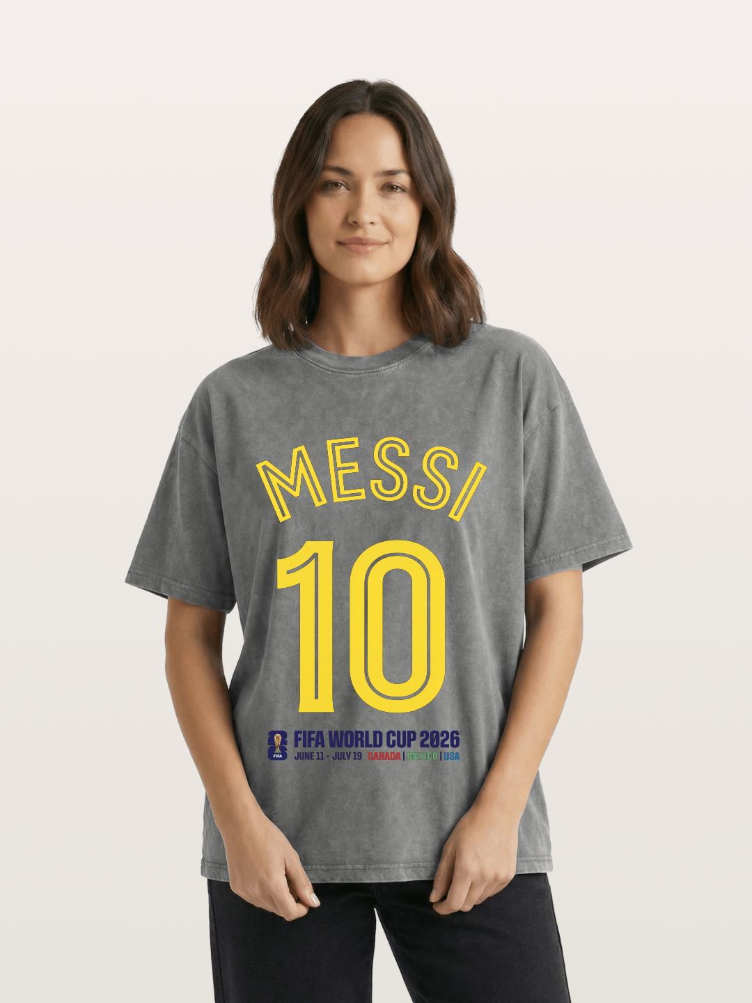 Messi 10 World Cup 2026 Washed T-shirt