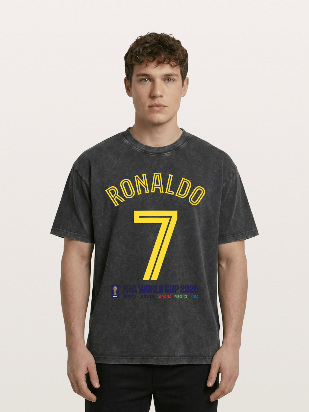 Ronaldo 7 World Cup 2026 Washed T-shirt