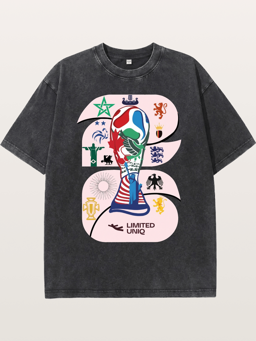 2026 World Cup Trophy Collage Washed T-shirt