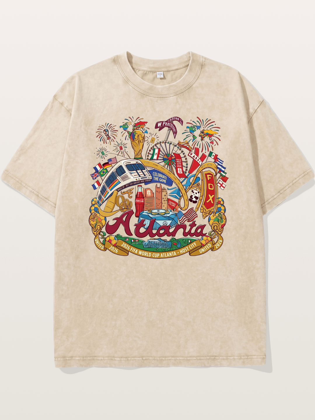 Atlanta 2026 World Cup Poster Washed T-shirt