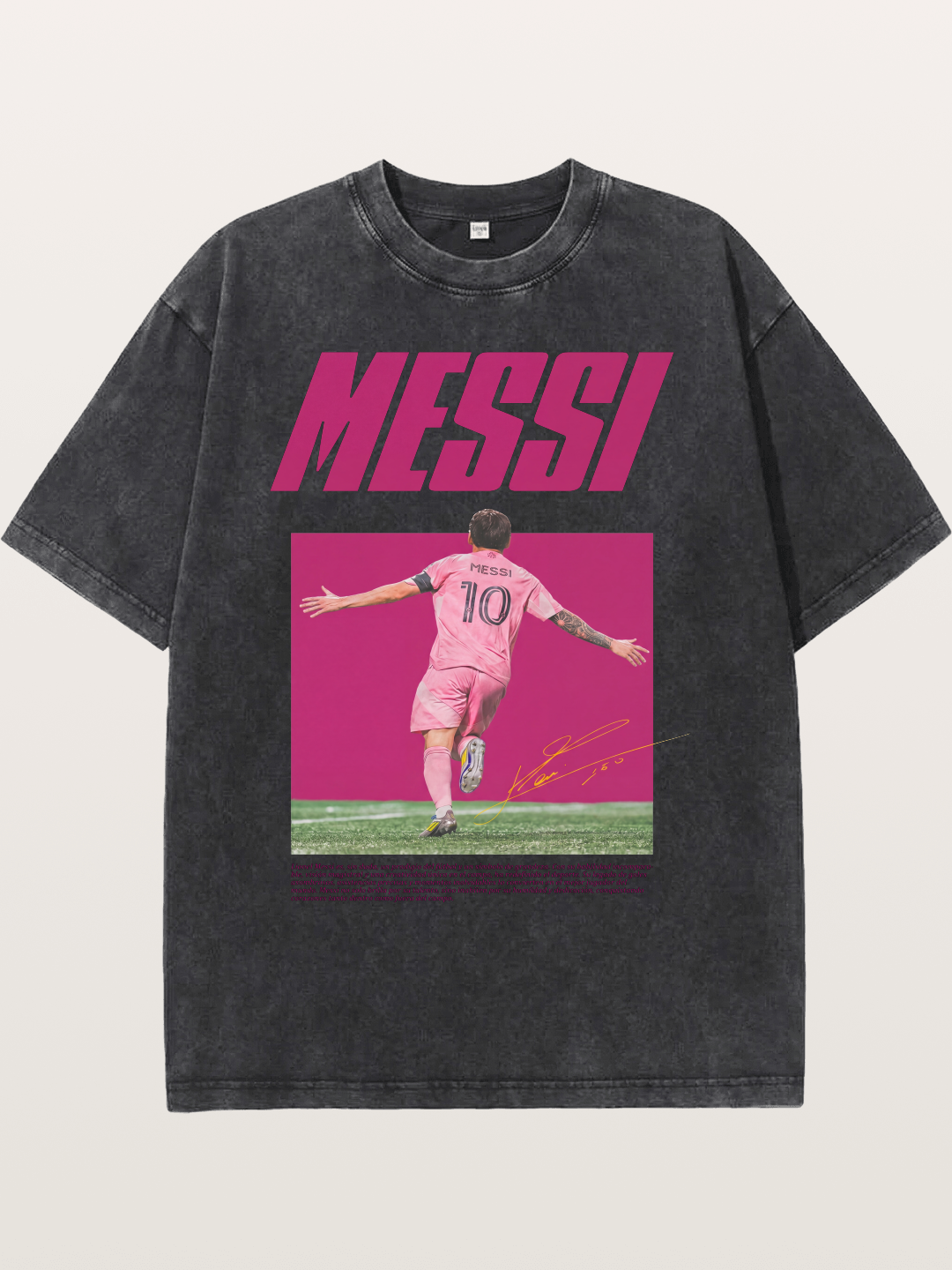 Messi Inter Miami Pink Kit Washed T-shirt