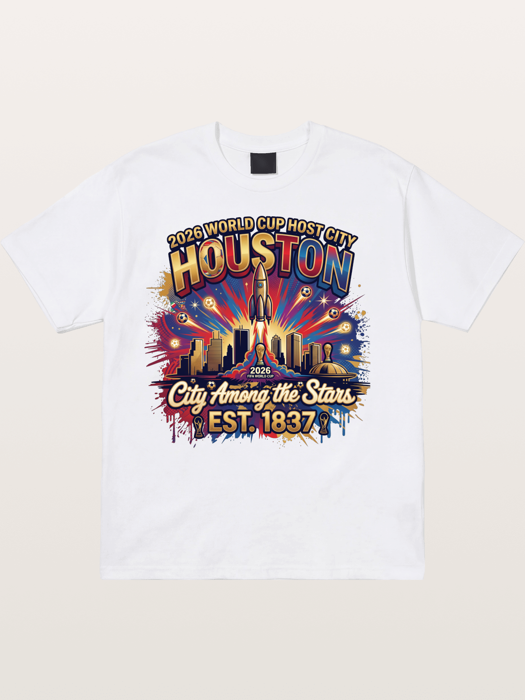Houston 2026 Host City Art Cotton T-shirt