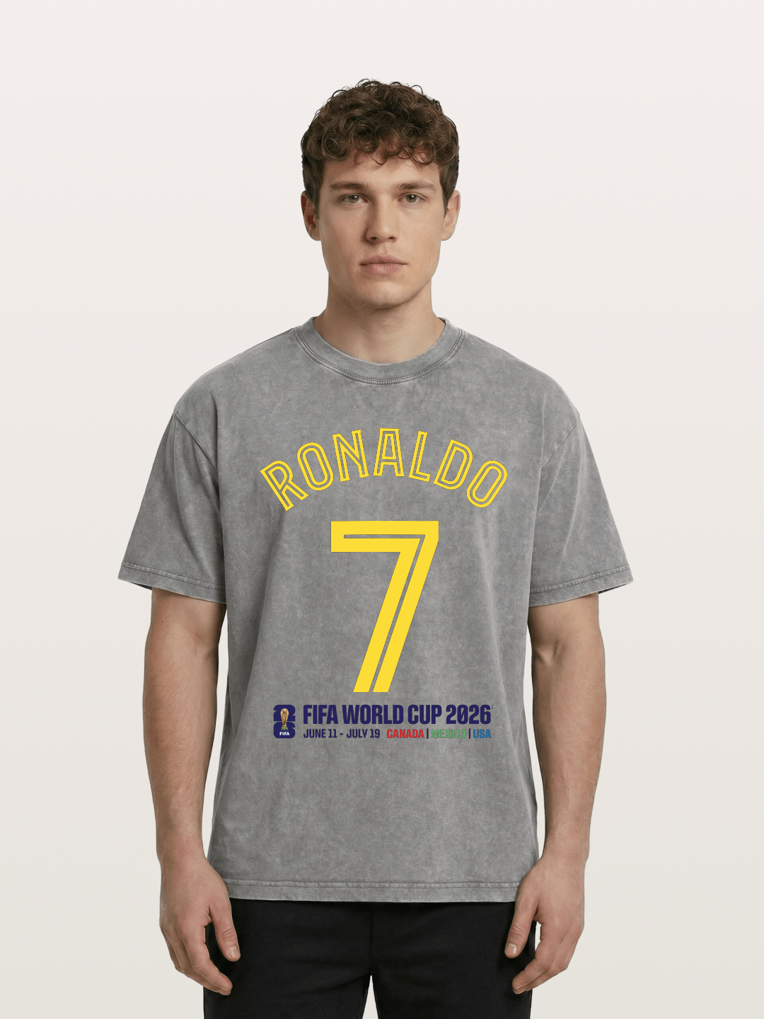 Ronaldo 7 World Cup 2026 Washed T-shirt