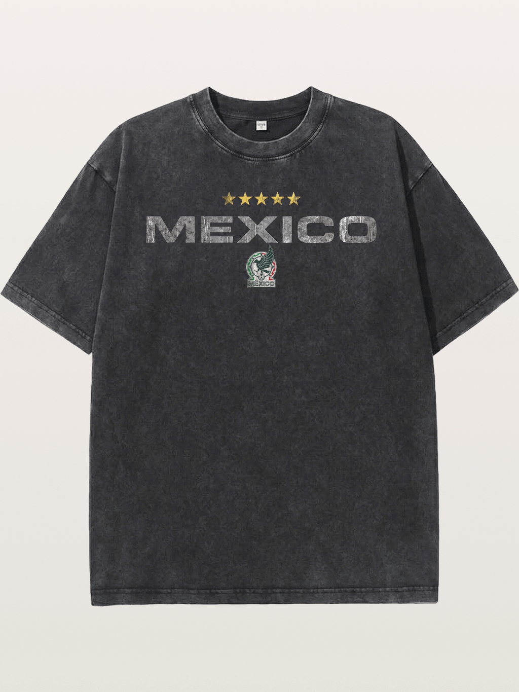 Mexico Football Retro Logo Washed T-shirt