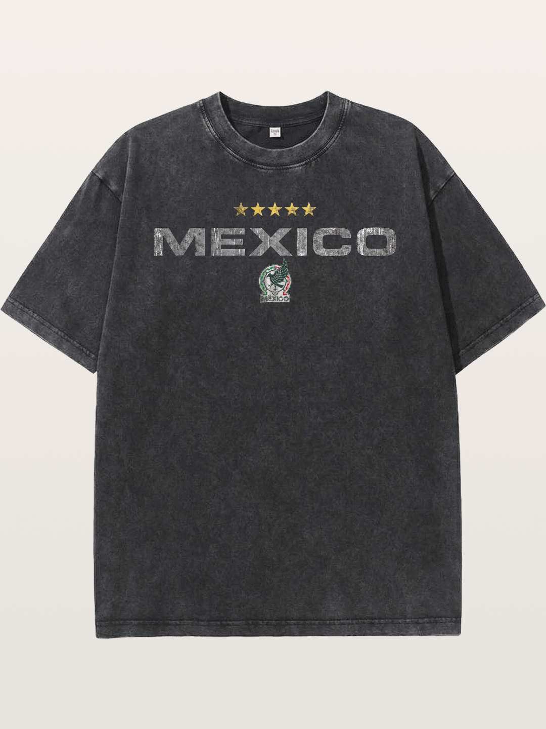 Mexico Football Retro Logo Washed T-shirt