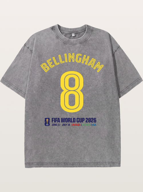 Bellingham 8 World Cup 2026 Washed T-shirt