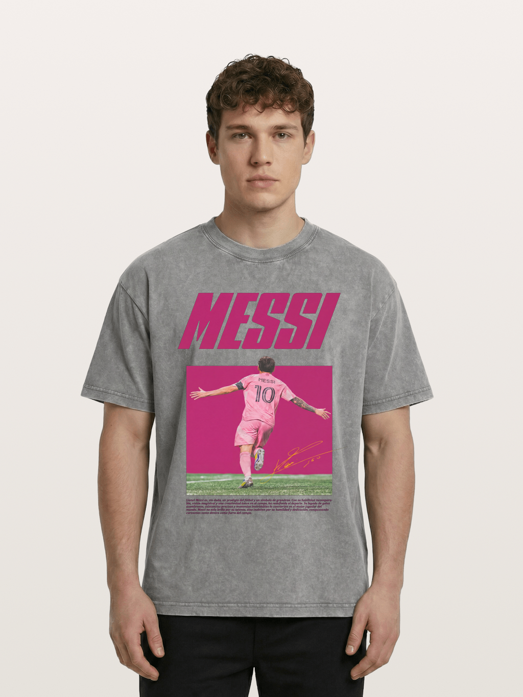 Messi Inter Miami Pink Kit Washed T-shirt