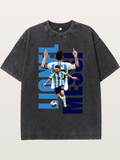Lionel Messi Argentina 10 Washed T-shirt