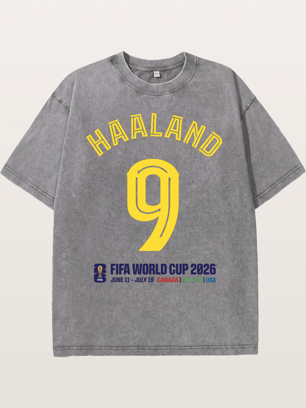 Haaland 9 World Cup 2026 Washed T-shirt