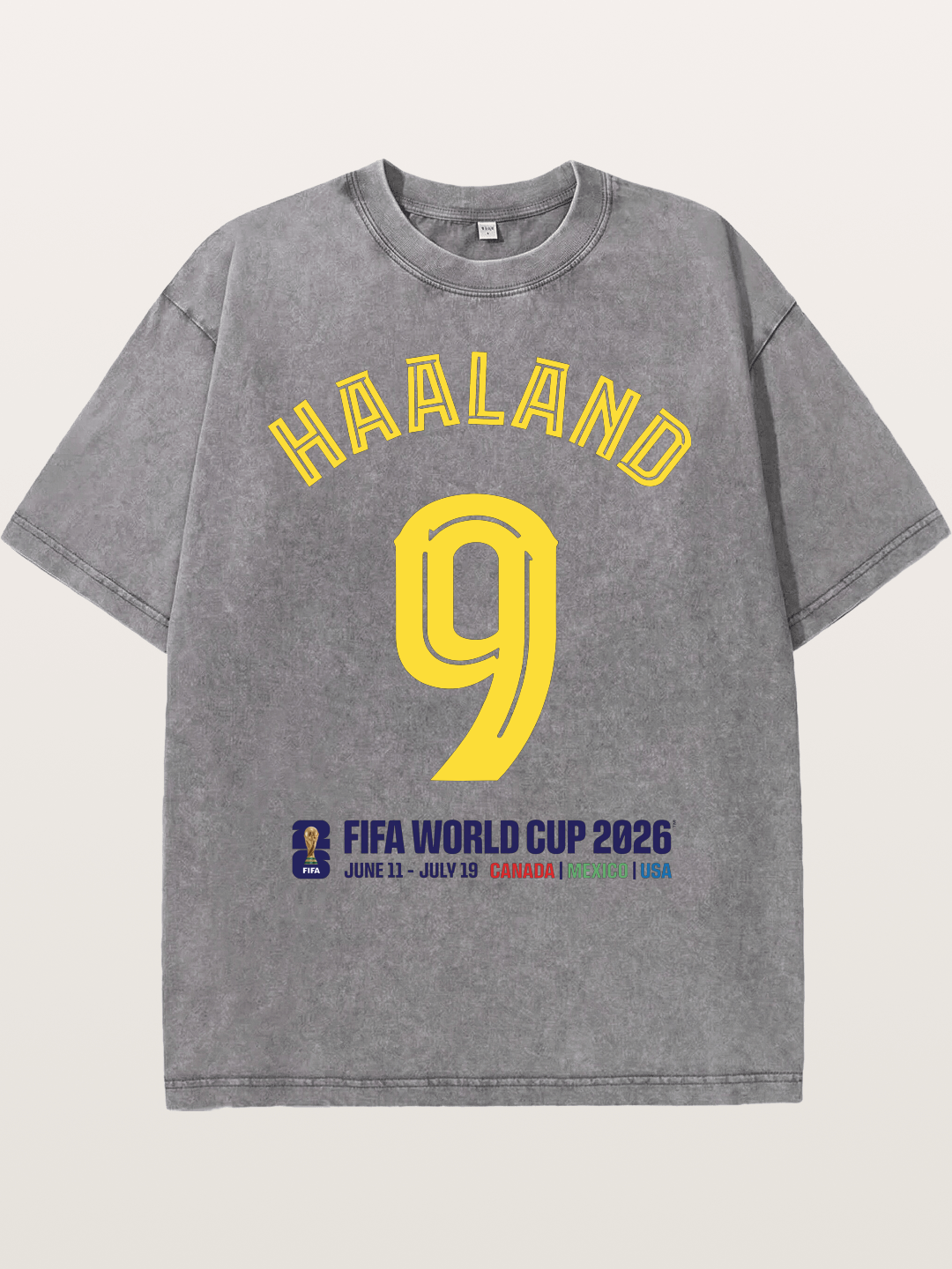 Haaland 9 World Cup 2026 Washed T-shirt