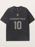 Argentina Messi 10 Retro Washed T-shirt