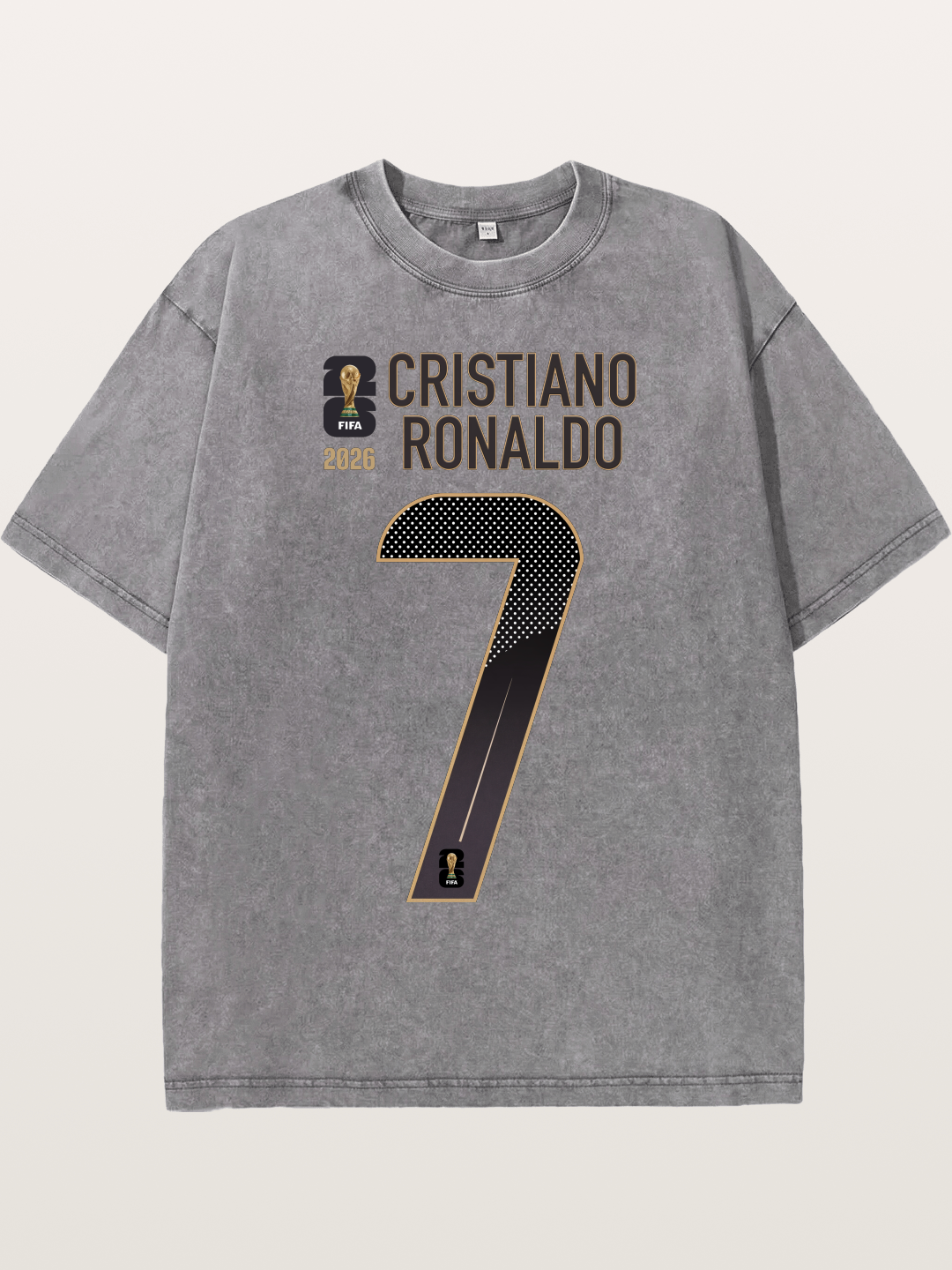 Portugal 7 Ronaldo 2026 WC Washed T-shirt