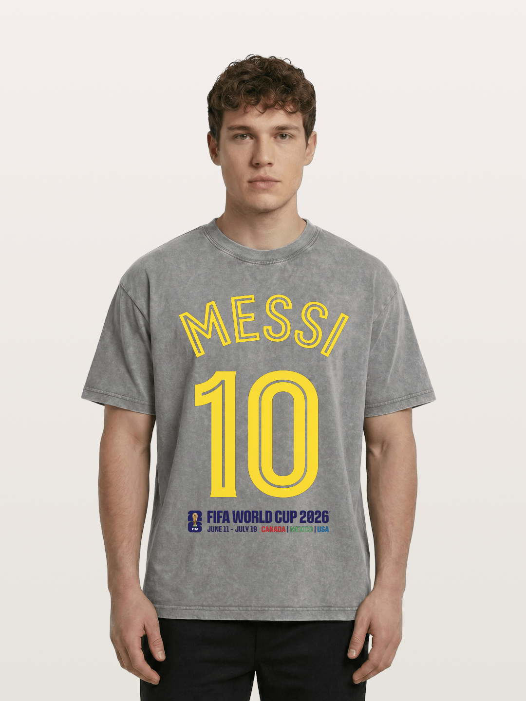 Messi 10 World Cup 2026 Washed T-shirt